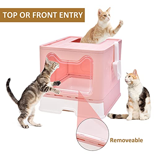 Arenero plegable cerrado para gatos tamaño mediano miniatura 5