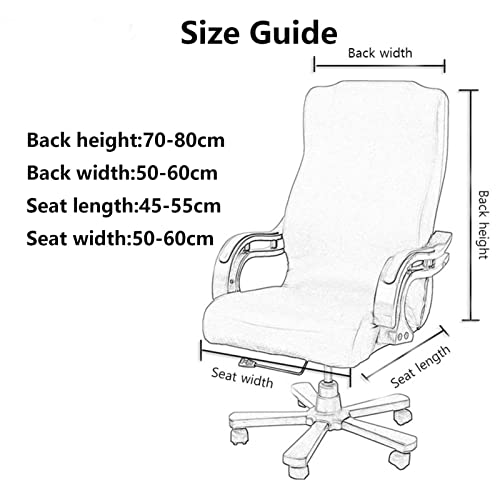 Housse de chaise bureau extensible zip pour masquer usure siège