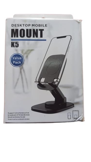 jm smart Adjustable Sturdy and Stylish Mount K5 Phone Holder for Desk Compatible with All Smartphones and Tablets (B0D72QM88J) Amazon Price History, Amazon Price Tracker