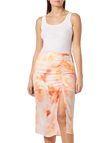 Jupe Femme aleva imprimée orange multicolore tendance été