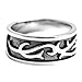 Epinki Bijoux Bague Argent 925 Punk Rock Vintage Gothique Vigne Bague pour Homme Taille 56.5