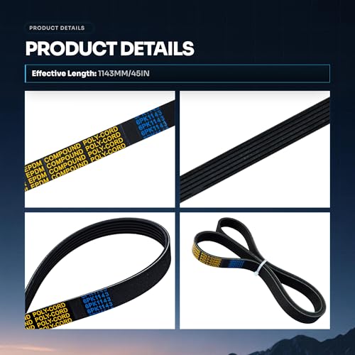 Image of 6PK1143 Serpentine Drive Belt with Ford Edge /Explorer /Escape