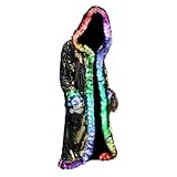 Luwint Teen Boys Cool Led Jacket Men Light up Coat Rave Costume Clothes (Small)