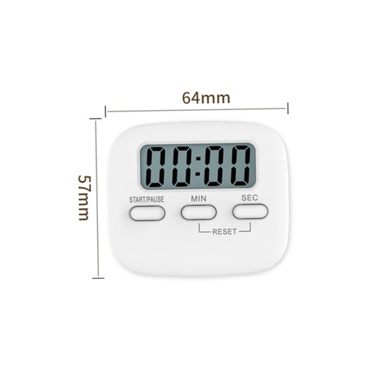6 Pz Orologio Timer Da Cucina Digitale Timer Da Tavolo Orologi Digitali Tappetini Per Lavello Da Cucina Orologio Digitale Timer Digitali Sveglia Orologio Per Ufficio Bianca Amosfun