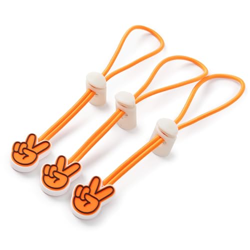 Soolla Studio Ties, Clay Bag Ties & Tool Wraps, 3-Packs, Rainbow, Orange & Blue Peace Signs, Pottery & Ceramic Bag Closure (Orange Peace Signs)