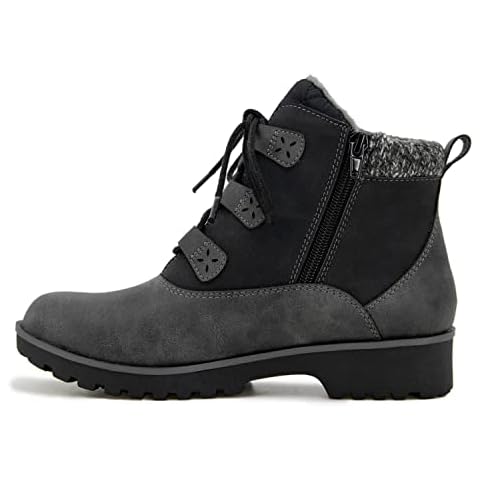 JBU by Jambu Women's Stone Ankle Boot, Black/Charcoal, 8 Cover