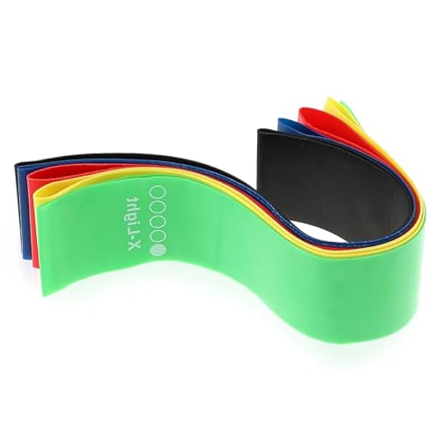 Resistance Bands for Working Out, Exercise Bands with 5 Resistance Levels, Elastic Stretch Band for Yoga Pilates Strength Training, Workout Band for Women and Men