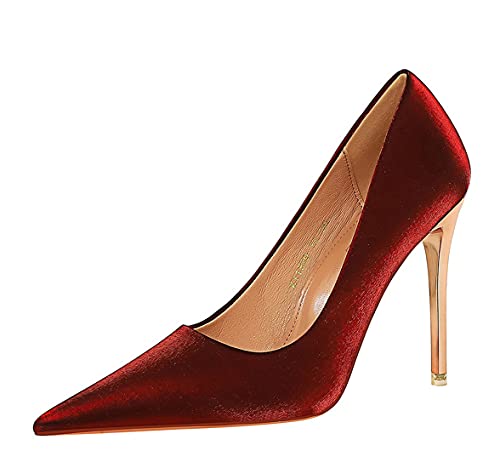 Hanfike Wedding Party Shoes for Women Satin High Heel Pumps