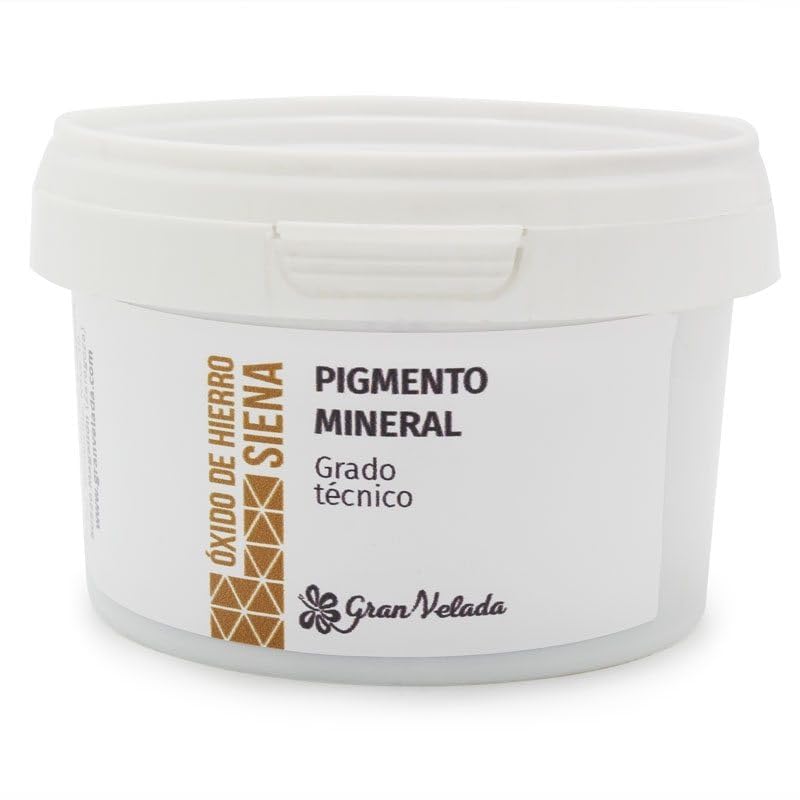 GRAN VELADA Pigmento Óxido de Hierro Siena TC para Manualidades y Bellas Artes | Pigmento Mineral en Polvo para Colores Vivos e Intensos | Resistente a Temperatura y Luz | Cantidad Adecuada | 1000 cc