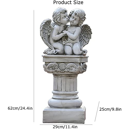 Décoration Statue Colonnes Romaines d'Ange de Jardin Intérieur Extérieur