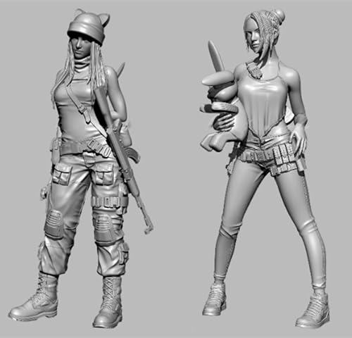Figurines 1/35 Sci-Fi Agent Woman Warrior en résine à assembler pour diorama SF