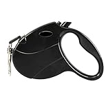 FANQIECHAODAN Hundegeschirr Seil Pet Zugseil Schutz ABS Automatische Verlängerung 5m (Color : Black, Size : XL30-45 kg)
