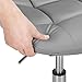 VECELO Height Adjustable Business Task Chair - Comfortable Padded Faux Leather Office Chair, Premium Craftsmanship, Rolling Swivel Desk Chair for Home Office Conference Room-Grey