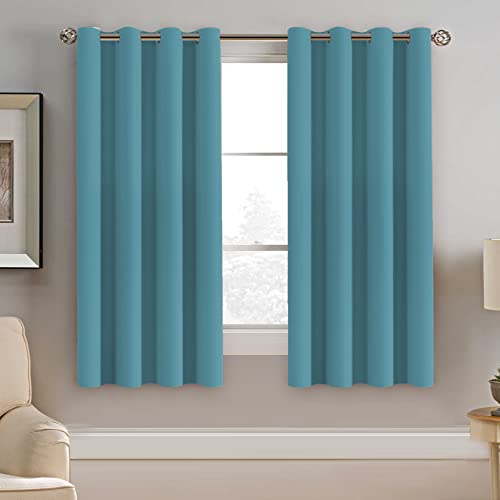 Image of H.VERSAILTEX Blackout Curtain for Living Room Thermal Insulated Window Treatment Curtain Extra Long 63 inch Length Energy Saving Solid Grommet Top Blackout Drape, One Panel, Storm Blue, 52 inch W x 63 inch L
