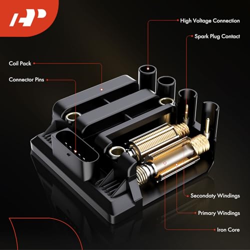 A-Premium Engine Ignition Coil Pack Compatible with Chevrolet Silverado 1500 2500 HD Classic, Tahoe, Suburban, Express, Avalanche, Trailblazer & GMC Sierra 3500 HD, Yukon, Savana & Cadillac Escalade by A-premium - Image 4