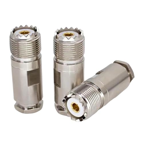 Connecteur femelle SO239 UHF SL16 haut de gamme en laiton et cuivre pour câble coaxial