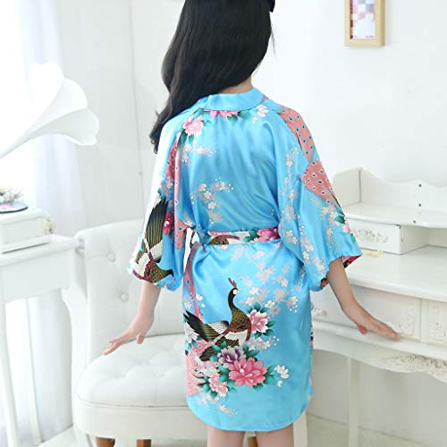 Jaqueta infantil roupão infantil para dormir bebê meninas floral cetim quimono roupão de banho infan