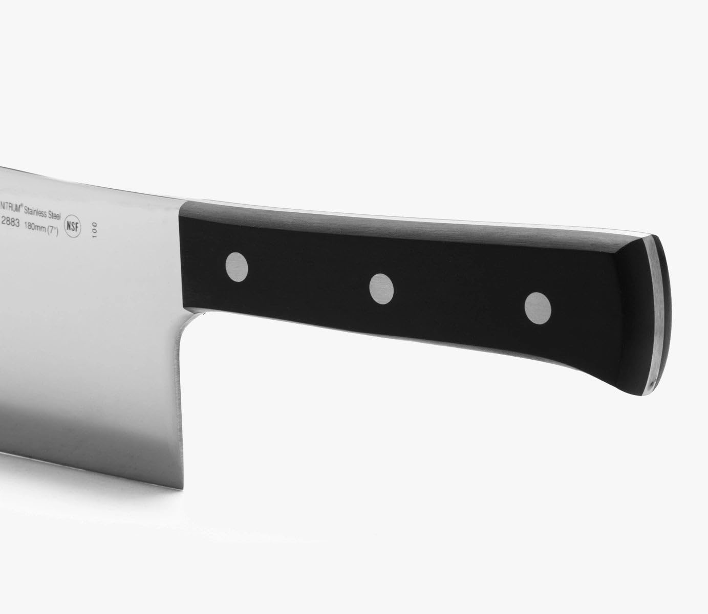 Arcos 288300 Serie Universal - Hackmesser - Klinge Nitrum Edelstahl 180 mm - HandGriff Polyoxymethylen (POM) Farbe Schwarz, 22.5 x 20 x 20 cm