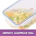 LOCK & LOCK Easy Essentials Food Storage lids/Airtight containers, BPA Free, 14 Piece - Tall Rectangle, Clear