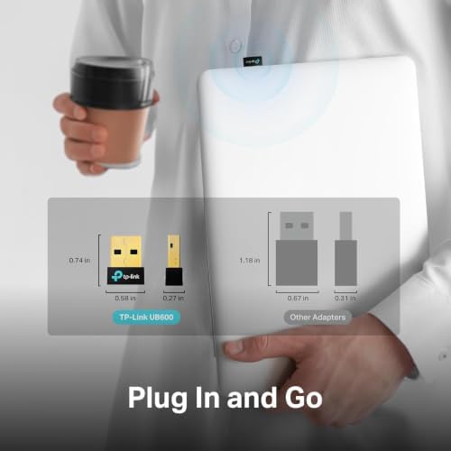 TP-Link Nano USB Bluetooth 6.0 Adapter (UB600) - Bluetooth Dongle for PC | Plug & Play for Windows 11/10/8.1/7 | Connect Up to 7 Devices | Nano Design - 3