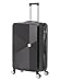 FLYMAX 24" Medium Suitcase Super Lightweight 4 Wheel Spinner Hard Shell ABS Luggage Hold Check in Travel Case Black 67L