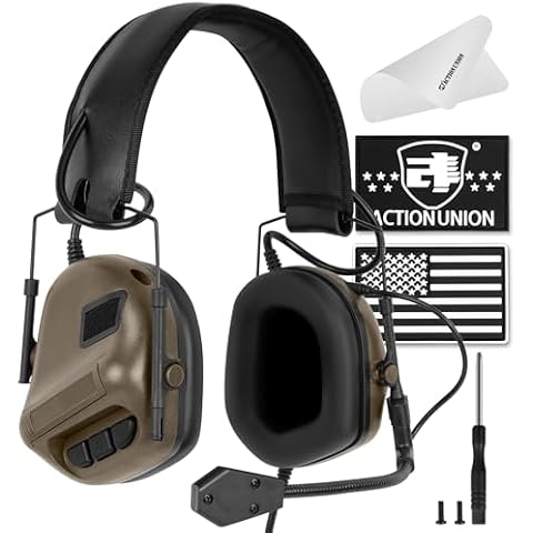 ACTIONUNION Tactical Headwear Headset No Noise Reduction (Tan) Cover