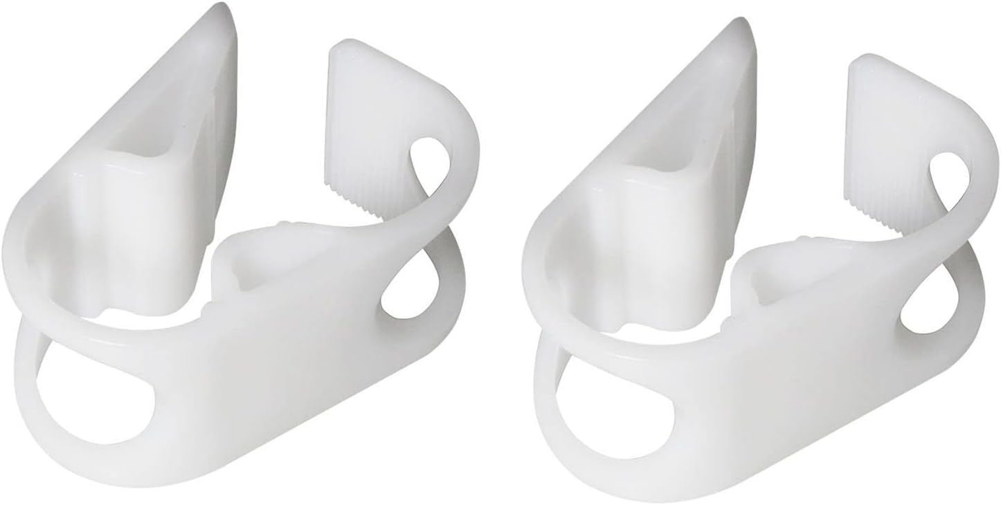 2pcs 1/2"-3/4" Tube OD Shut Off Hose Clamp Adjustable Tube Clamp Water Flow Control Tube Clip, White