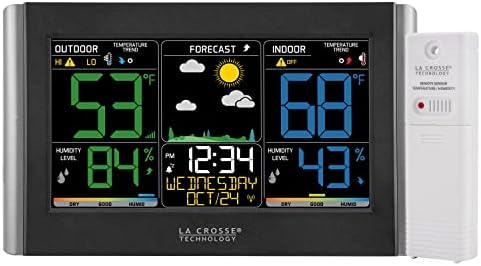 La Crosse Technology C85845-INT Weather Station, Black