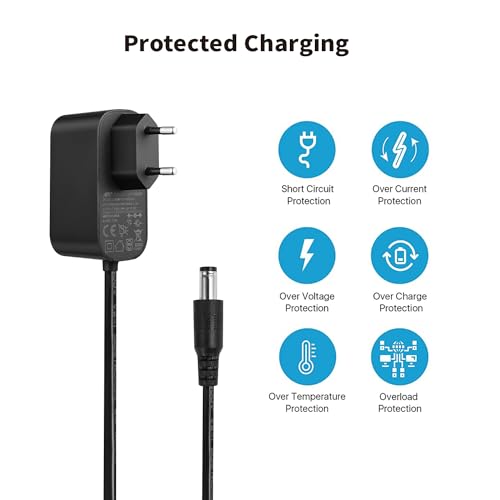 Tonton 12V 3A Universal Netzteil, 12V 1A 2A 3A Netzteil mit 8 DC Steckern für LED-Leiste, Lautsprecher, Router, Scanner, Kamera, DVD Spieler, Externe Mobile Festplatte, LCD Bildschirm, 3000mA Max.