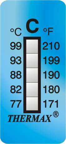 Thermax Irreversible Temperature label 5 level strips, Range: 77 Deg C to 99 Deg C, THE05S-C (B01FWDLXF0) Amazon Price History, Amazon Price Tracker