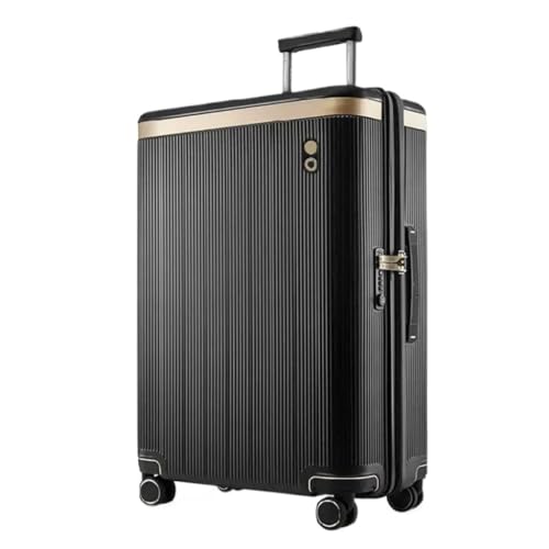 Suitcase Wide Trolley Suitcase Women's Universal Wheel Small Lightweight Boarding Case 24-inch Password Suitcase Luggage(Noir,24in)