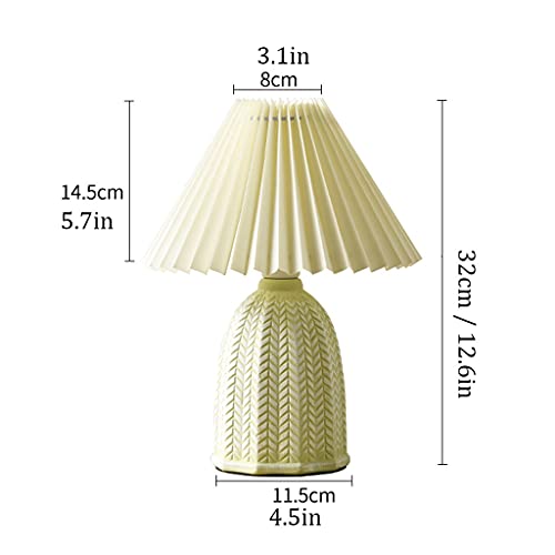 Lampe de chevet plissée style rétro chinois, luminaire chic de décoration