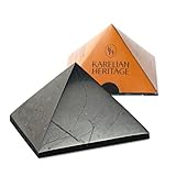 Shungite Protection Polished Pyramid 2' (5 cm) | Authentic Shungite Stone Blocker Pyramid 2 inches (5 cm) | Black Stone Crystal Pyramid for Whole House Office Home Protection and Meditation PP03