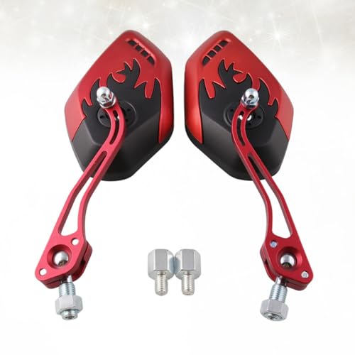 Espejos retrovisores con diseño de llama y tornillos regulables 4