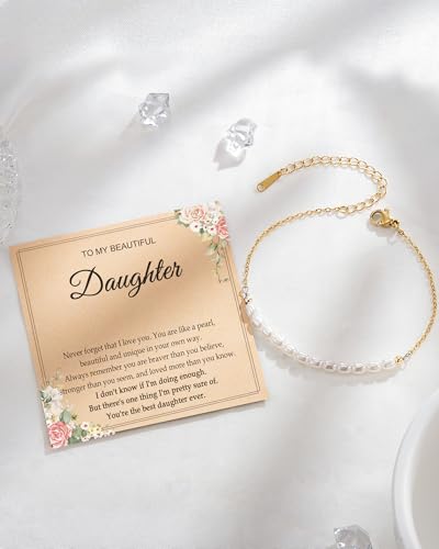 Tarsus Dainty Pearl Bracelet for Women, Gifts for Daughter/Daughter-in-Law, Birthday Christmas Mothers Day Valentines Day2