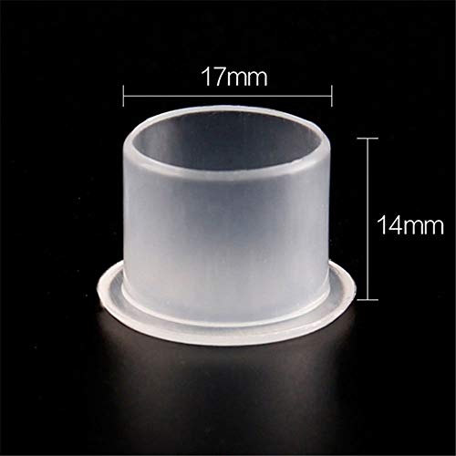 Tattoo Ink Cups 200PCS 17mm Big Tattoo Pigment Cups With Base Disposable Plastic Tattoo Ink Caps Cups for Tattoo Ink Tattoo Kits Supplies - Thumbnail 3