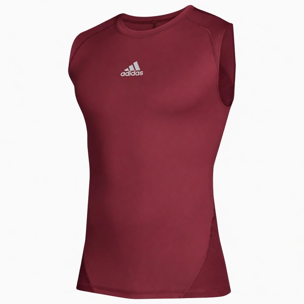 adidas Men's Alphaskin Sleeveless Compression Shirt 843T 4XL Collegiate Burgundy