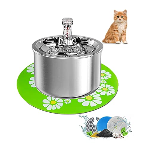Kitty Spout Fuente de Agua para Gatos de Acero Inoxidable 2L