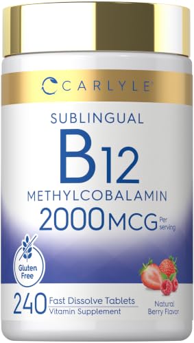 Carlyle B12 Vitamin 2000 mcg | 240 Fast Dissolve Tablets