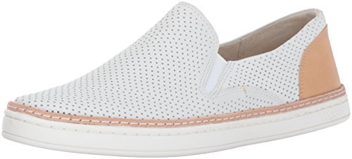 UGG Women's Adley Perf Fashion Sneaker, White, 6 M US
