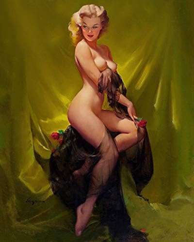 Magnet Elvgren 1957 Pin-Up Girl Blonde Golden Beauty 5" miniatura 1