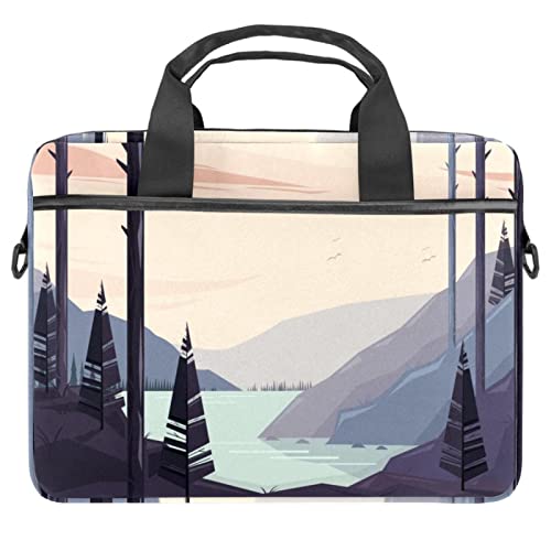 Sac à bandoulière pour ordinateur 13 à 14.5 pouces motif paysage multicolore