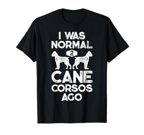 I Was Normal 2 Cane Corsos Ago Funny Italian Mastiff Vintage T-Shirt