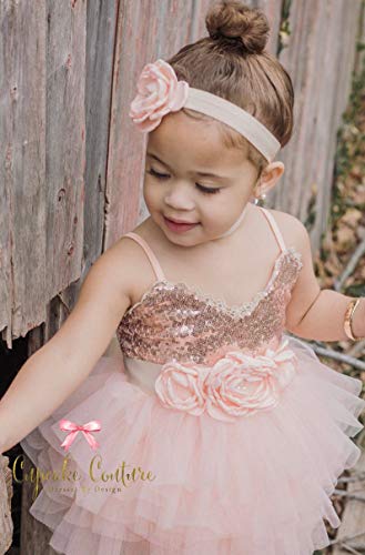 Topmaker Couture Gold Sequin Glitter Flower Girl Birthday Party Dress3