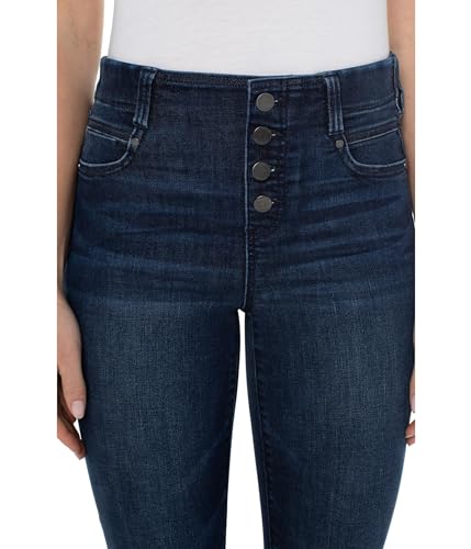 Liverpool Women's Gia Glider Pull-on Exposed Button Fly Ankle Skinny in Cornell4