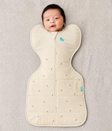 Image of Love to Dream Swaddle UP Warm, 2.5 TOG, Dramatically Better Sleep, Allow Baby to Sleep in Preferred Arms Up Position for Self-Soothing, Secure Fit Calms Startle Reflex, 5-8.5lbs, Olive Bees