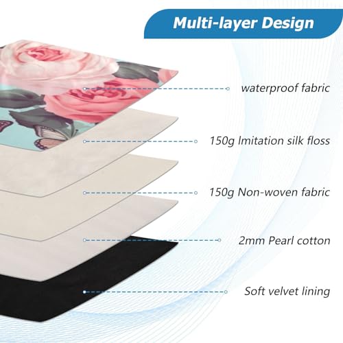 Funda para laptop 13-14 pulgadas impermeable con diseño floral miniatura 4