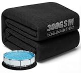 UIRWAY 10 Ft Round Pool Liner Pad for Above Ground Pool, [2026 New Pool Pad 300G/M² Thicker] Black Puncture...