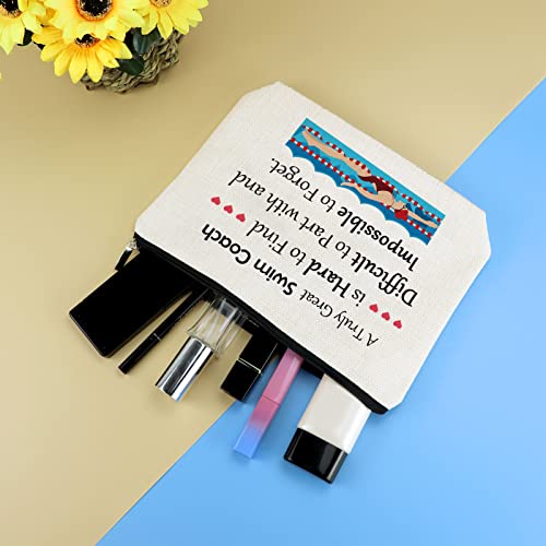 Swim Coach Gifts Swimming Coach Makeup Bag Swim Teacher Gifts for Women Swim Lover Gifts Cosmetic Bag Christmas Swim Coach Appreciation Gift Thank You Gift for Swimming Coach Teacher Swim Team Gift - Image 4