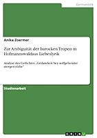 Zur Ambiguität der barocken Tropen in Hofmannswaldaus Liebeslyrik: Analyse des Gedichtes "Gedancken bey auffgehender morgen-röthe 3668211566 Book Cover